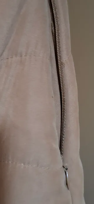 Chaqueta acolchada mujer beige/marrón