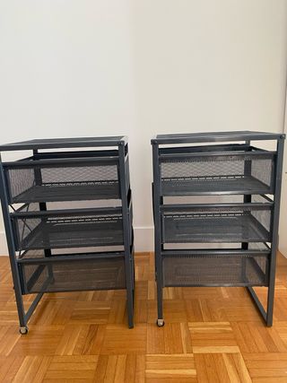 Carritos metálicos Ikea con cajones