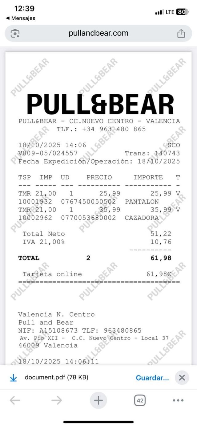 Chaquetón negro Pull and Bear capucha