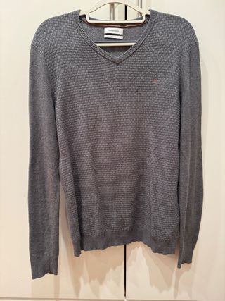 Jersey Pedro del Hierro cuello pico gris Talla S