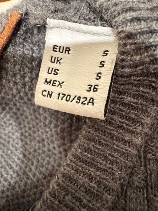 Jersey Pedro del Hierro cuello pico gris Talla S