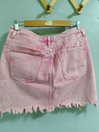 Falda vaquera Zara rosa Talla L