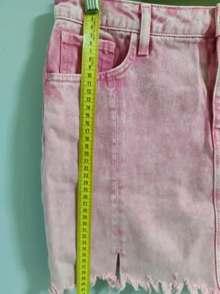Falda vaquera Zara rosa Talla L