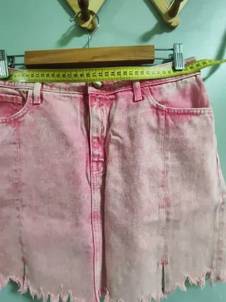 Falda vaquera Zara rosa Talla L