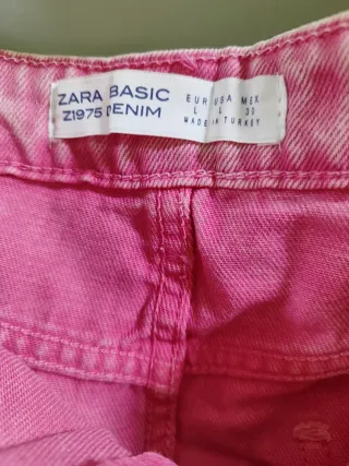 Falda vaquera Zara rosa Talla L