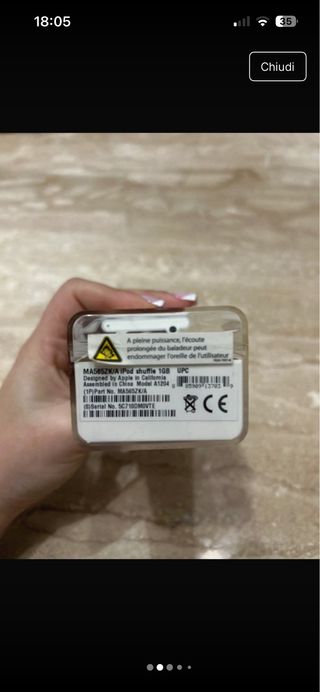 Apple iPod Shuffle 2nd Gen 1GB Argento