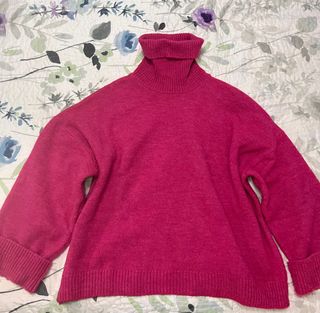 Jersey cuello alto Zara rosa