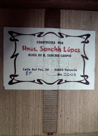 Guitarra sanchis 1F previo Fishman