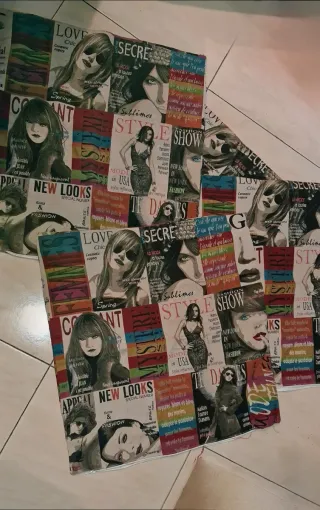 4 Federe Cuscini Divano Stile Collage