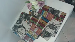 4 Federe Cuscini Divano Stile Collage