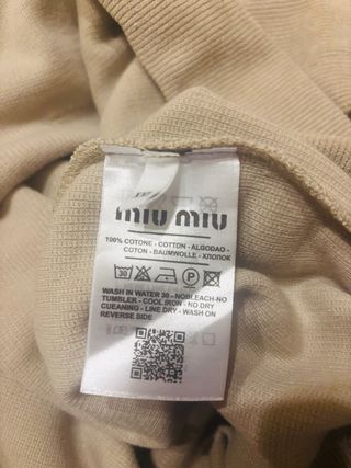 Felpa Miu Miu Beige