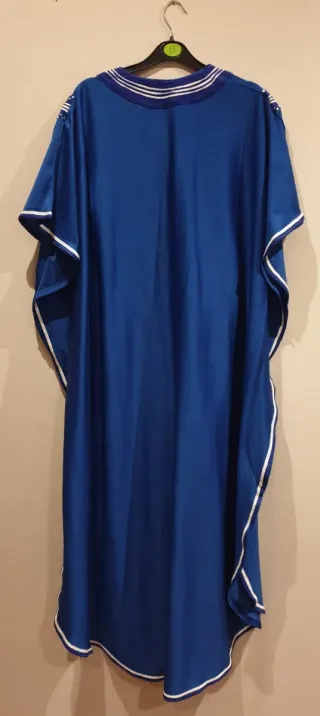 Kaftán azul marino bordado talla única