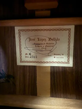 Guitarra José López Bellido 1988