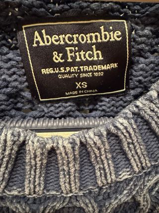 Jersey Abercrombie & Fitch Azul Talla XS (tipo M)