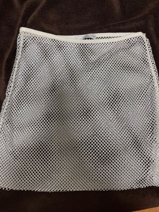 Falda Mango Malla Blanca