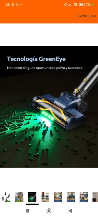Aspirador sin cable potente nuevo a estrenar