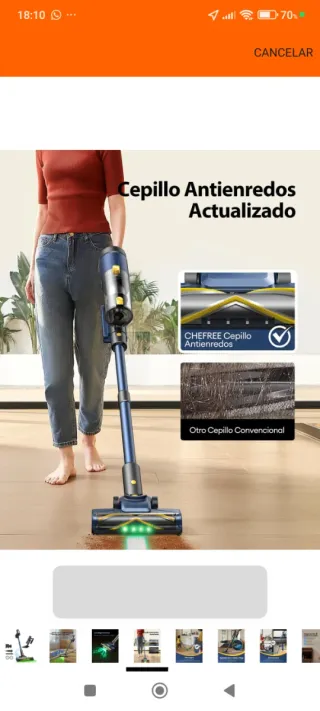 Aspirador sin cable potente nuevo a estrenar