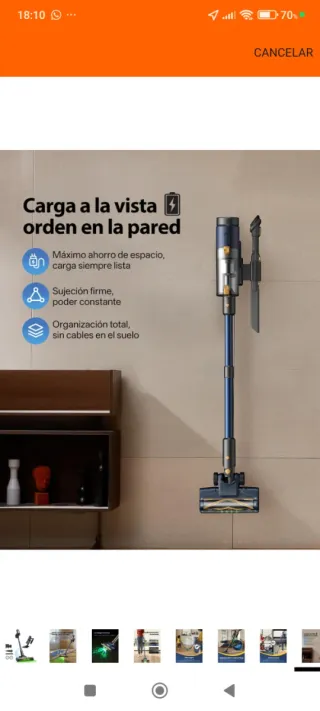 Aspirador sin cable potente nuevo a estrenar