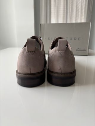 Zapatos Clarks Hombre Piel Gris Nuevos