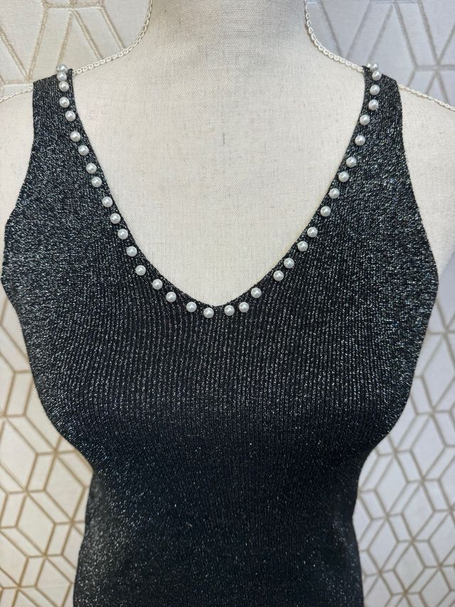 Top tirantes con brillos y pedrería