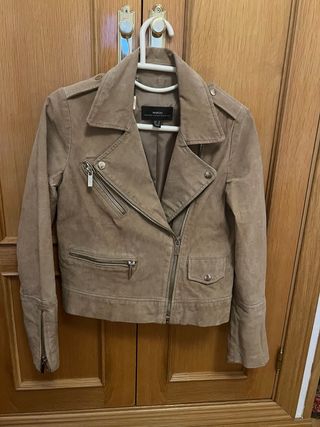 Chaqueta Mango Ante Beige Talla XS