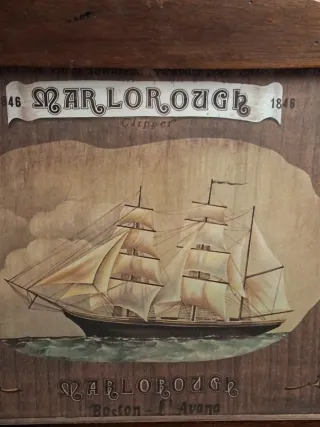 2 Cuadros Grandes Veleros con marcos de madera.