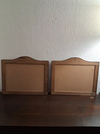 2 Cuadros Grandes Veleros con marcos de madera.