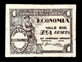 1 Peseta 1937 Barbastro CNT * GUERRA CIVIL