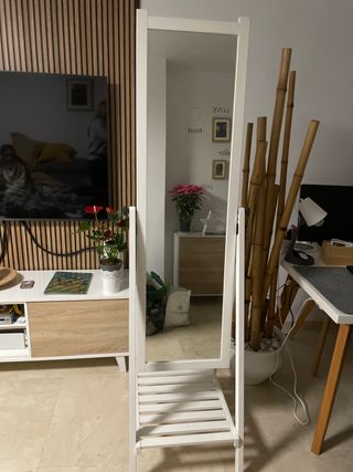 Espejo de pie madera y cristal