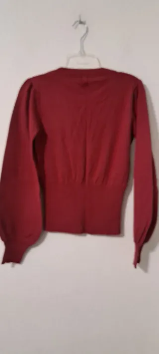 Cárdigan Pepe Jeans Rojo Manga Abullonada