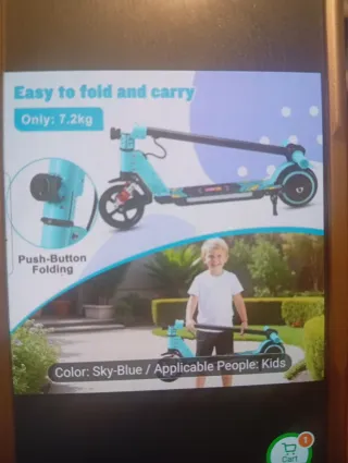 Patinete eléctrico para niños de 6 a 12 años