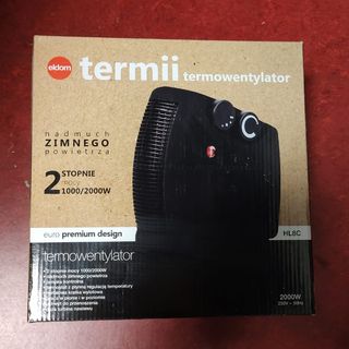 Calefactor Eldom HL8 Negro, Termoventilador, 2 Niv