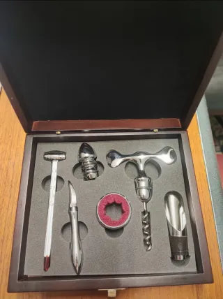 Set Sommelier Legno e Metallo