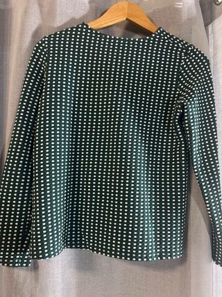 Sfera Suéter Verde y Blanco Talla S