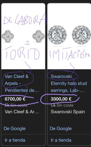 Pendientes Diamantes Naturales tipo realeza Rosetó