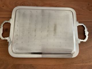 Bandeja de alpaca decorativa 39 cm x 23 cm