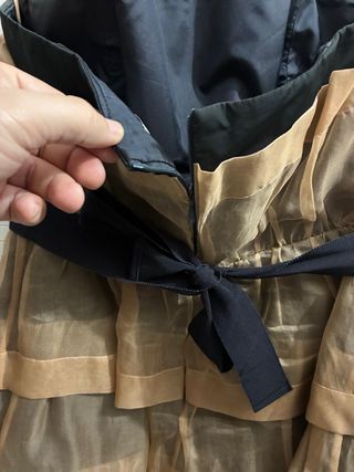 Max & Co Abito Seta Beige Nero