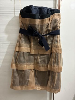 Max & Co Abito Seta Beige Nero