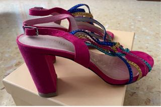 Sandalias Mujer Talla 38 Multicolor. Puesto una ve
