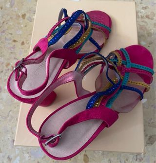 Sandalias Mujer Talla 38 Multicolor. Puesto una ve