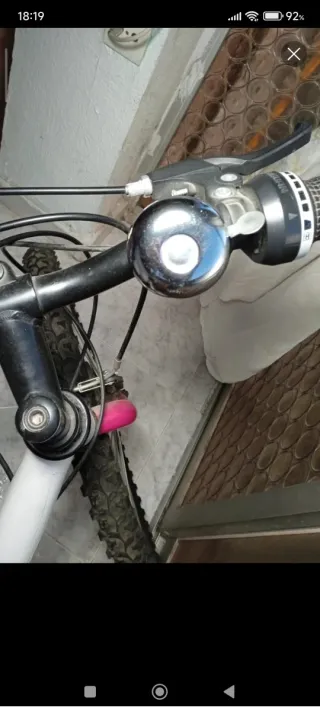 Bicicleta Blanca y Rosa