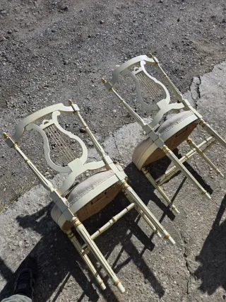 2 Sillas Antiguas Lira