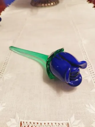 Flores de vidrio decorativas