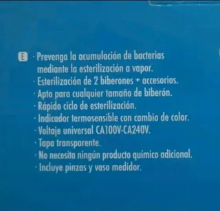 Esterilizador Eléctrico Doble Bebé Due