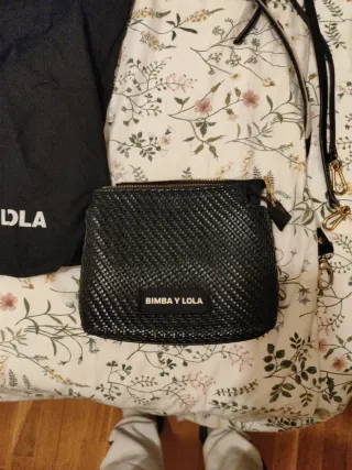 Bolso Bimba y Lola negro tejido