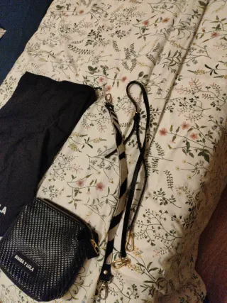 Bolso Bimba y Lola negro tejido