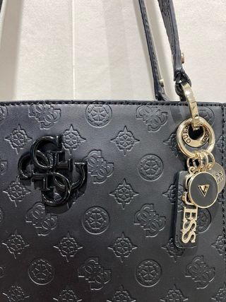 Bolso Guess Negro Logo Monogram