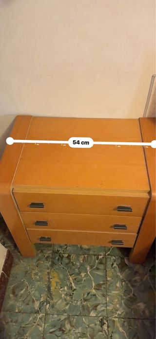 Habitación madera roble completa 105cm