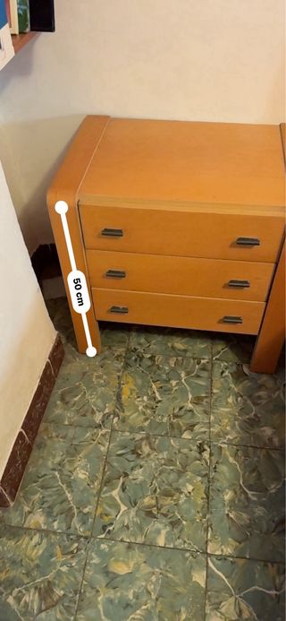 Habitación madera roble completa 105cm