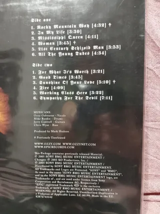 OZZY OSBOURNE Under Cover LP 2005 Vinilo